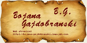 Bojana Gajdobranski vizit kartica